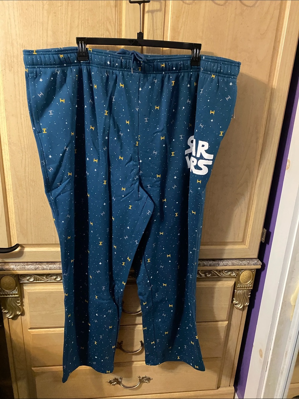 Star Wars Teal Blue Graphic Men’s Fleece Sweatpants